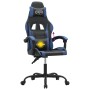 Swivel gaming chair in black and blue synthetic leather by , Gaming chairs - Ref: Foro24-349567, Price: 117,16 €, Discount: %