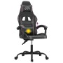 Swivel gaming chair in black and grey synthetic leather by , Gaming chairs - Ref: Foro24-349571, Price: 117,16 €, Discount: %