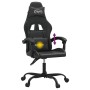 Swivel gaming chair in black synthetic leather by , Gaming chairs - Ref: Foro24-349599, Price: 117,94 €, Discount: %