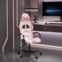 Swivel gaming chair in white and pink synthetic leather by , Gaming chairs - Ref: Foro24-349600, Price: 118,79 €, Discount: %