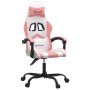 Swivel gaming chair in white and pink synthetic leather by , Gaming chairs - Ref: Foro24-349600, Price: 118,79 €, Discount: %