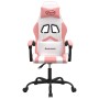 Swivel gaming chair in white and pink synthetic leather by , Gaming chairs - Ref: Foro24-349600, Price: 118,79 €, Discount: %