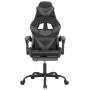 Drehbarer Gaming-Stuhl mit Fußstütze aus schwarz-grauem Kunstleder. von , Gaming-Stühle - Ref: Foro24-349559, Preis: 126,93 €...