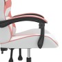 Swivel gaming chair in white and pink synthetic leather by , Gaming chairs - Ref: Foro24-349552, Price: 117,14 €, Discount: %