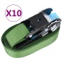 Ratchet tie-down straps 10 units green 800 daN 6 m by , Tie down straps - Ref: Foro24-148894, Price: 40,83 €, Discount: %