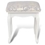 Warm white fabric vanity stool by , Folding stools and chairs - Ref: Foro24-240316, Price: 58,30 €, Discount: %