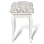 Warm white fabric vanity stool by , Folding stools and chairs - Ref: Foro24-240316, Price: 58,30 €, Discount: %