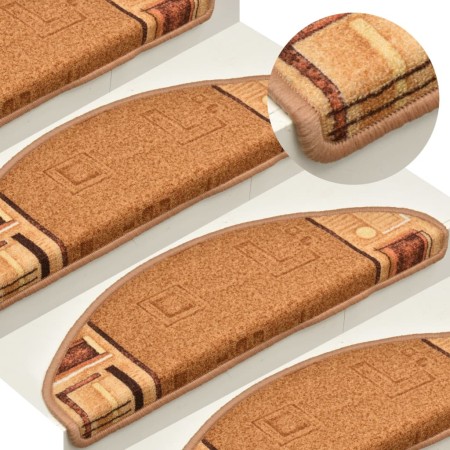 Self-adhesive stair treads 10 units beige 65x21x4 cm by , Stair mats - Ref: Foro24-149833, Price: 53,55 €, Discount: %