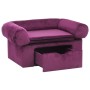 Hundesofa mit Schublade, Plüsch, Bordeaux, 75x50x38 cm. von , Betten für Hunde - Ref: Foro24-171081, Preis: 96,90 €, Rabatt: %