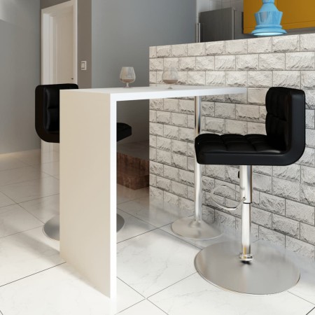 Tall kitchen table with 1 steel leg and glossy white MDF top | Foro24|Onlineshop| Casa, Jardín y Más Foro24.es