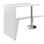 Tall kitchen table with 1 steel leg and glossy white MDF top | Foro24|Onlineshop| Casa, Jardín y Más Foro24.es