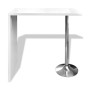 Tall kitchen table with 1 steel leg and glossy white MDF top | Foro24|Onlineshop| Casa, Jardín y Más Foro24.es