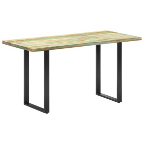 Solid recycled wood dining table 140x70x76 cm