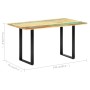 Solid recycled wood dining table 140x70x76 cm | Foro24|Onlineshop| Casa, Jardín y Más Foro24.es