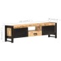 Fernsehmöbel aus grobem Mangoholz 140x30x40 cm von , TV-Möbel - Ref: Foro24-320193, Preis: 367,91 €, Rabatt: %