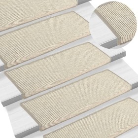 Self-adhesive stair tread mat, set of 15, silver, 65x21x4 cm by , Stair mats - Ref: Foro24-326907, Price: 110,62 €, Discount: %