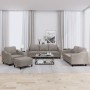 4-piece sofa set with gray taupe fabric cushions | Foro24|Onlineshop| Casa, Jardín y Más Foro24.es