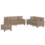 3-piece sofa set with cappuccino faux leather cushions | Foro24|Onlineshop| Casa, Jardín y Más Foro24.es