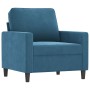 Set of sofas with 4 blue velvet cushions | Foro24|Onlineshop| Casa, Jardín y Más Foro24.es