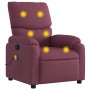 Sillón de masaje reclinable de tela color morado de , Sillones - Ref: Foro24-373429, Precio: 242,21 €, Descuento: %