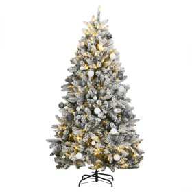 Künstlicher Weihnachtsbaum mit Scharnieren, 300 LED-Lichtern und 210 cm Kugeln. von , Weihnachtsbäume - Ref: Foro24-3210175, ...