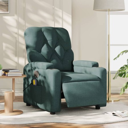 Sillón reclinable de masaje eléctrico tela verde oscuro de , Sillones - Ref: Foro24-3204704, Precio: 273,97 €, Descuento: %