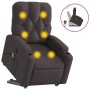 Dark brown fabric reclining massage chair by , Armchairs - Ref: Foro24-3204727, Price: 293,84 €, Discount: %