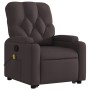 Dark brown fabric reclining massage chair by , Armchairs - Ref: Foro24-3204727, Price: 293,84 €, Discount: %