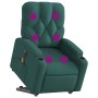 Sillón masaje eléctrico reclinable elevable tela verde oscuro | Foro24|Onlineshop| Casa, Jardín y Más Foro24.es