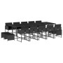 Garden dining set with 15-piece black synthetic rattan cushions | Foro24|Onlineshop| Casa, Jardín y Más Foro24.es