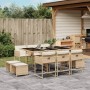 Garten-Essgruppe 11-teilig mit Kissen aus synthetischem Rattan in Beige. | Foro24|Onlineshop| Casa, Jardín y Más Foro24.es