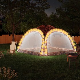 Carpa de fiesta con LED y 4 paredes laterales azul 3,6x3,6x2,3m de vidaXL, Carpas y cenadores - Ref: Foro24-93078, Precio: 14...