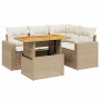 Gartensofa-Set mit 5-teiligen Kissen aus synthetischem Rattan in Beige. von , Gartensets - Ref: Foro24-3271296, Preis: 493,83...