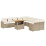 Gartensofa-Set 11-teilig mit beigen Polstern aus synthetischem Rattan von , Gartensets - Ref: Foro24-3271506, Preis: 869,36 €...