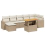 Garden sofa set with beige cushions, 8 pieces, PE rattan. by , Garden sets - Ref: Foro24-3271422, Price: 630,94 €, Discount: %