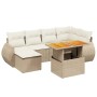 Garden set with 7 pieces of sofas and beige synthetic rattan cushions. | Foro24|Onlineshop| Casa, Jardín y Más Foro24.es