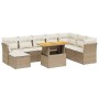 Set de sofás de jardín 9 pzas con cojines ratán sintético beige de , Conjuntos de jardín - Ref: Foro24-3275515, Precio: 749,5...