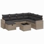 Garden sofa set 8 pieces and gray synthetic rattan cushions | Foro24|Onlineshop| Casa, Jardín y Más Foro24.es