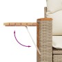 Gartensofa-Set mit 6-teiligen Kissen aus synthetischem Rattan in Beige. | Foro24|Onlineshop| Casa, Jardín y Más Foro24.es