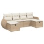 Garden sofa set with 6-piece synthetic rattan beige cushions | Foro24|Onlineshop| Casa, Jardín y Más Foro24.es