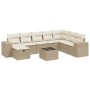 Set de sofás de jardín 9 pzas con cojines ratán sintético beige | Foro24|Onlineshop| Casa, Jardín y Más Foro24.es