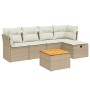 Garden sofa set with 6-piece synthetic rattan beige cushions | Foro24|Onlineshop| Casa, Jardín y Más Foro24.es