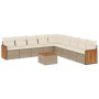 Garden sofa set with beige cushions, 10 pieces, made of synthetic rattan. | Foro24|Onlineshop| Casa, Jardín y Más Foro24.es