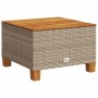 Mesa de jardín ratán sintético madera acacia beige 55x55x36 cm de , Mesas de jardín - Ref: Foro24-365910, Precio: 61,18 €, De...