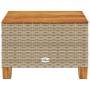 Mesa de jardín ratán sintético madera acacia beige 55x55x36 cm de , Mesas de jardín - Ref: Foro24-365910, Precio: 61,18 €, De...