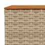 Gartentisch aus Kunst-Rattan und Akazienholz in Beige, 55x55x36 cm. von , Gartentische - Ref: Foro24-365910, Preis: 61,18 €, ...