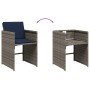 Set comedor jardín 9 pzas y cojines ratán sintético gris | Foro24|Onlineshop| Casa, Jardín y Más Foro24.es