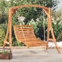 Curved wood swing lounger teak finish 115x147x46 cm by vidaXL, Porch Swing Accessories - Ref: Foro24-313939, Price: 295,00 €,...