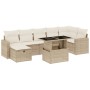 Set de sofás de jardín y cojines 8 piezas ratán sintético beige de , Conjuntos de jardín - Ref: Foro24-3274828, Precio: 658,0...