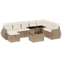 Set de sofás de jardín 9 pzas con cojines ratán sintético beige de , Conjuntos de jardín - Ref: Foro24-3275188, Precio: 831,6...